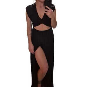 Reformation Crepe Cut-Out Wrap Maxi Dress